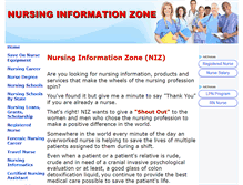 Tablet Screenshot of nursinginformationzone.com